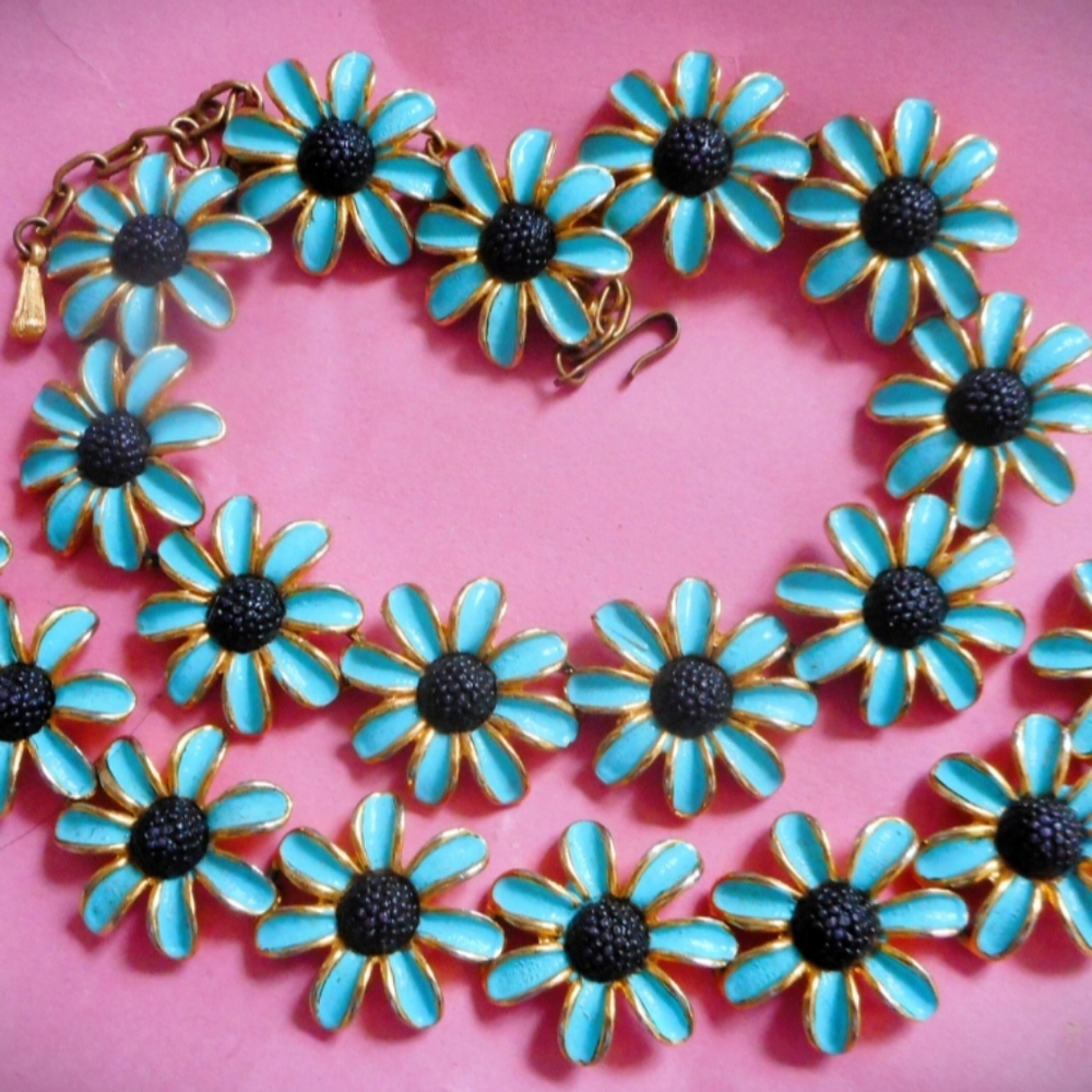 🌼 Vintage 1950s Judy Lee floral jewelry set